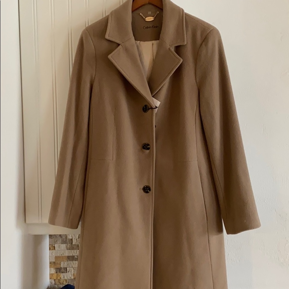 Calvin Klein camel coat